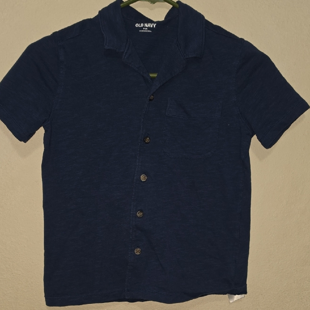 Old Navy Men’s Dark Navy Short-Sleeve Button-Down Shirt
